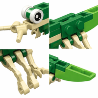 Set de Bloques de Construcción de Insectos (Gafanhoto), Juguete Educativo STEM, Ladrillos DIY, Kit de Modelo Animal, Regalo para Niños de 6 Años en Adelante