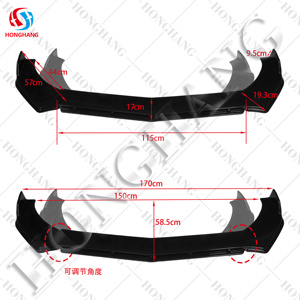 Chaoshenghang - Alerón Delantero Universal para Automóvil, Tipo N, ABS, Alerón para Parachoques Delantero, Accesorios para Kit de Carrocería - Product Image 2