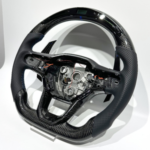 Volant sport en fibre de carbone noire avec LED, personnalisable sur mesure, directement de l'usine, compatible avec <span class=keywords><strong>Seat</strong></span> <span class=keywords><strong>Cupra</strong></span> <span class=keywords><strong>Leon</strong></span> MK3 - Product Image 2