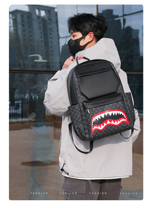 OEM người đàn ông của kẻ sọc ba lô hợp thời trang Joker da schoolbag và Túi máy tính cho du lịch thể thao giản dị phong cách - Product Image 2