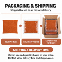 Housse de coussin décorative carrée en velours chenille jacquard personnalisée, couleur orange brûlé, pour canapé, lit, salon
