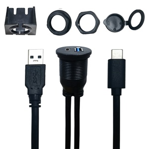 AUX nhúng <span class=keywords><strong>USB</strong></span> cáp sofa phẳng cài đặt <span class=keywords><strong>USB</strong></span> nhanh chóng sạc cáp xe Bảng điều khiển, thuyền, xe máy không thấm nước sạc cáp - Product Image 2