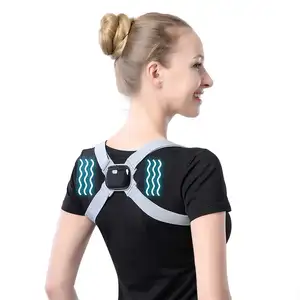 Elettronico Postura Promemoria Smart Postura Correttore con Sensore di Vibrazione Regolabile sotto i Vestiti Invisibile Postura Trainer