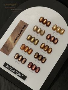2025 Châtaigne <span class=keywords><strong>Caramel</strong></span> Automne Hiver Vernis À Ongles Gel Bouteille Ensemble Salon Utilisation Éclaircissant Cat Eye Design LED Liquide Matériel - Product Image 4