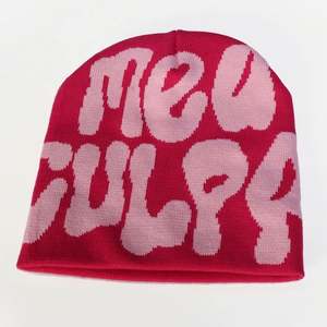 Gorros de Invierno Unisex de Jacquard al por Mayor de Fábrica, con Logotipo Personalizado, 100% Acrílico, con Patrones de Puntos y Lazos, Listos para la Playa - Product Image 4