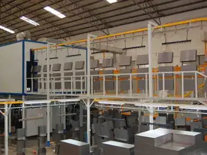 Automatic Aluminum Profile Powder Coating Spray Painting Line With Conveyor Chain System