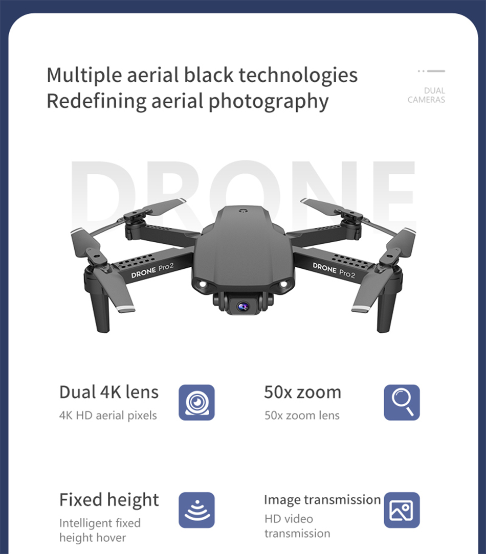 Newest E99 RC Drones With Camera 720P or 4K hd Camera Wifi FPV Optical Flow Positioning 20mins Flight Foldable Dron