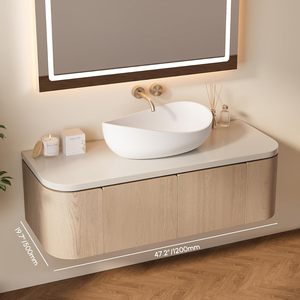 Vasque à poser en résine de pierre de 22,44 pouces, blanc mat, pour rénovation de salle de bain, usage domestique et hôtelier - Product Image 3