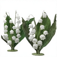 Fleurs en papier faites à la main, personnalisées, en forme de lys blanc, pour mariages, Pâques, Noël, Nouvel An, décorations de table pour la maison et les fêtes.