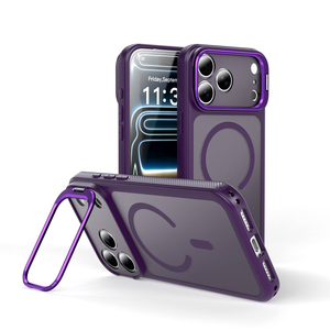 Funda Magnética Antigolpes para Teléfono con Soporte para Lentes, Protector de Cámara Anticaídas para iPhone 15 16 17 18 Pro Max - Product Image 1