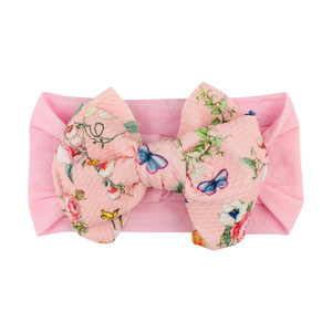 Cute Elastic <strong>Baby</strong> Bow <strong>Headband</strong> Soft Colorful Fabric <strong>Headband</strong> Sweet Floral <strong>Print</strong> <strong>Headbands</strong> for <strong>Babies</strong> - Product Image 4