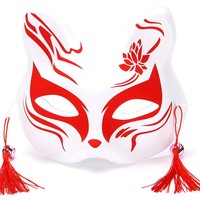 Masque de cosplay fantôme d'Halloween Fox Spirit Matchmaker, en plastique, lumineux, motif personnalisé, pour fêtes multi-occasions, Noël