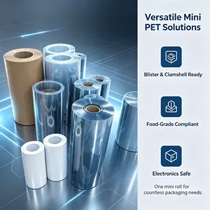 Rouleau de feuilles PET transparentes de 0,3 mm à 2,0 mm, mini-rouleau de PET brut pour l'emballage de petits articles de vente au détail - Product Image 3