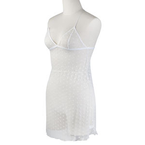 Polka Dot Transparent Slip Kleid Nachthemd Pyjamas Frauen Dessous Spitze Nachtwäsche Großhandel Nachthemd Dessous - Product Image 3