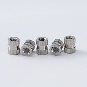 Machinable Brass Nuts M4 6.0 8L With Straight Grooves For Furniture Hardware Insert Applications - Product Image 2
