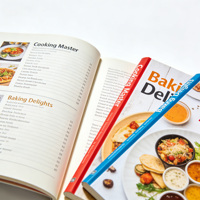 Cetak Buku Resep Makanan/ Buku Masakan/ Menu Restoran dengan Sampul Keras Warna Kustom Pabrik, Kertas Offset, dan Laminasi Film