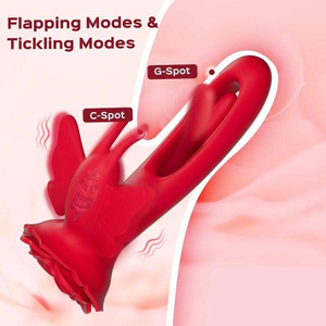 ของเล่นทางเพศรูปผีเสื้อ ดิลโด้ ไวเบรเตอร์กระตุ้นจุดจีสำหรับผู้หญิง สวมใส่ได้ กระตุ้นคลิตอริส ชาร์จผ่าน USB กันน้ำ 100% ไม่ใช้สารหล่อลื่น - Product Image 5