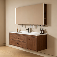 Meuble de salle de bain moderne, meuble-lavabo de style contemporain, armoire de salle de bain avec lavabo simple
