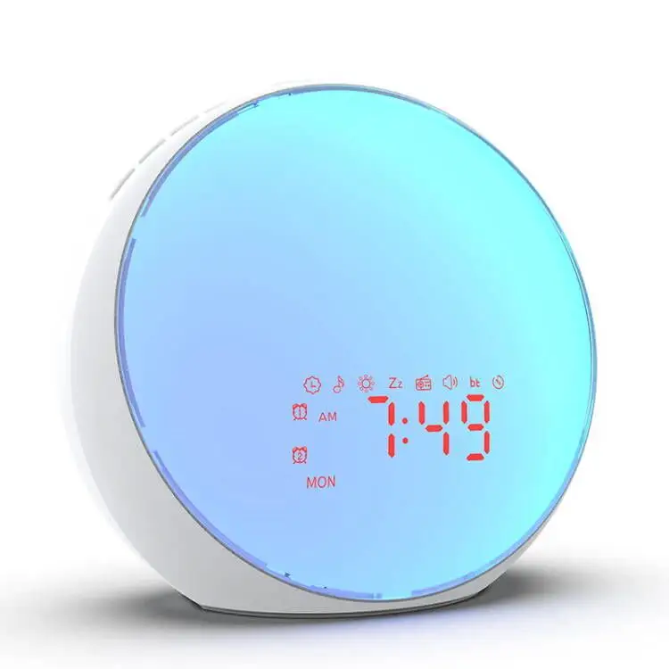 2023 Melhor Novo Inteligente Wake Up Light Sunrise Despertador Para Crianças Adultos Quartos Relógios Personalizados