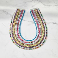 Collar de Piedras Naturales Facetadas Mini, con Cuentas de Cristal Curativas, Chapado en Oro Clásico, Unisex