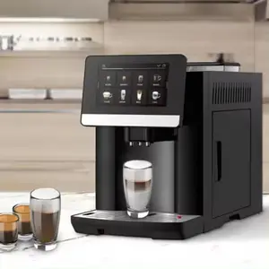 Échantillon disponible fabriqué en Chine Machine à café expresso entièrement automatique à écran tactile HD avec moulin à grains de café