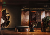 Ensemble de banquette rembourrée de luxe personnalisée pour restaurant occidental haut de gamme, hôtel, bar, salon