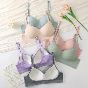 Completo Intimo da <span class=keywords><strong>Donna</strong></span> di Alta Qualità, Reggiseno Confortevole Senza Cuciture e Ferretto con Dorso a T, Fibbia Regolabile per Uso Quotidiano e Perizoma Sexy - Product Image 5