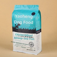 Sac d'emballage personnalisé pour aliments pour chiens, sachet refermable en plastique pour aliments pour animaux de compagnie, pochette verticale refermable pour aliments pour animaux