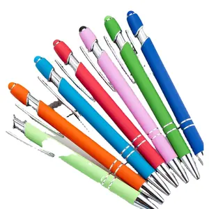 Çin'de yapılan özel logo rulo ile sıcak satış promosyon kalem özel logo tükenmez kalem metal kalem