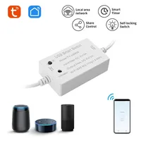 Sakelar Pintar USB OLED Tuya dengan Daya Listrik untuk Penggunaan Hotel, Kompatibel dengan Android, Timer Breaker untuk Alexa & Google Home