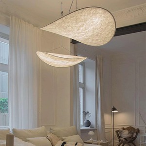 Japanese Wabi-Sabi Style Minimalist Bedroom Lamp Nordic Art Silk Fabric <b>Tea</b> Room Lighting Fixture Designer Pendant <b>Light</b> - Product Image 1