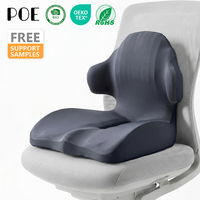Coussin de siège et dossier ergonomiques avec logo personnalisé intégré, support lombaire pour chaise de bureau et voiture, marque privée, vente en gros, OEM, ODM