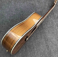 Custom 41 Inch Ebony Fingerboard Abalone Tree Life Inlay Cutaway Acoustic Guitar