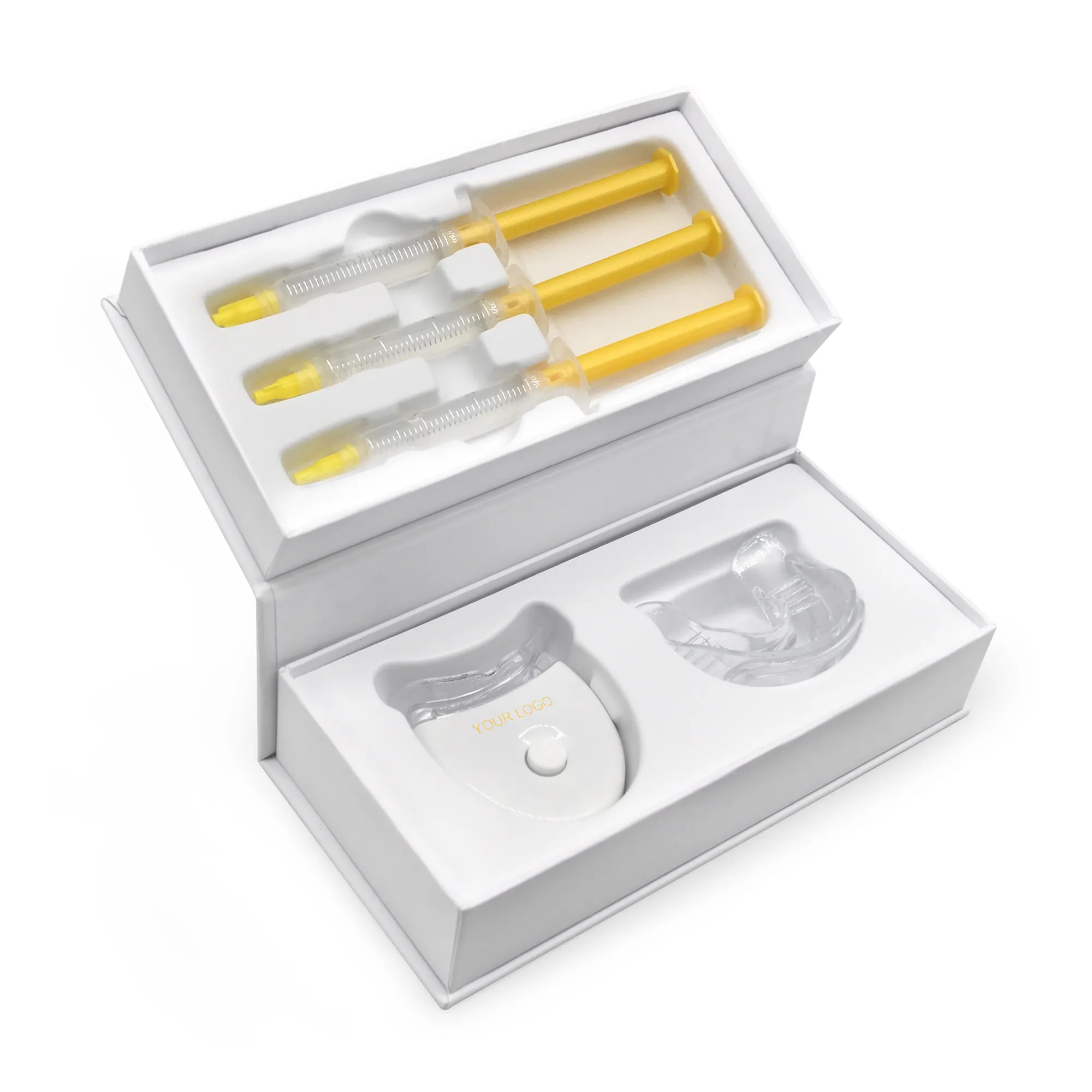 Kit de blanqueamiento dental para el hogar, gel para el sistema dental de china de marca privada, 2021 con aplicación