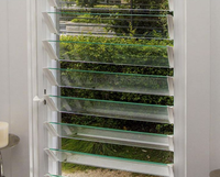 Volets intérieurs en verre à persiennes, couvertures de fenêtres efficaces, conformes aux normes australiennes AS2047, pour la maison et le bureau, stores à persiennes sur mesure
