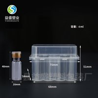 Boîte de rangement transparente en plastique pour tubes à essai, support de congélation en PP pour cryovials de laboratoire, étui de stockage pour échantillons et tubes, plusieurs tailles