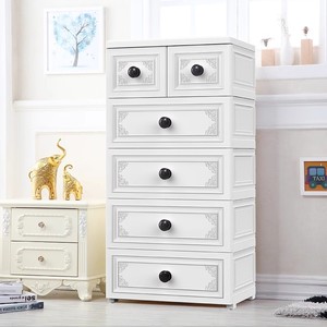 58 عرض الطائرة الكرتون البلاستيك 5 طبقات درج تخزين مع اثنين من أقفال PP منظم خزانة الملابس خزانة الصدر من الأدراج - Product Image 1