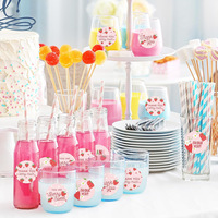 Autocollants de remerciement fraise, étiquettes adhésives décoratives pour boîtes cadeaux, idéales pour fêtes d'anniversaire estivales