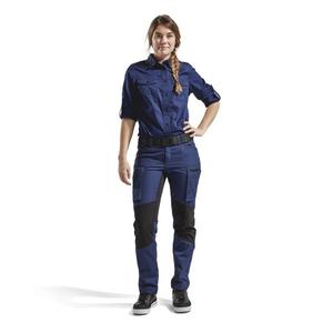 BLAKLADER - 320811358900XL Camisa de sarga para mujer Azul marino-CAMISETAS DE TRABAJO EAN 7330509484722 - Product Image 3