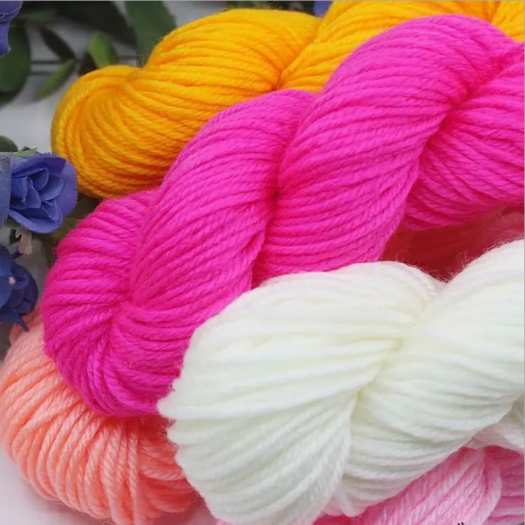 Mẫu Miễn Phí Màu Sắc Khác Nhau Bé Mềm Acrylic Tay Đan Bông/Sữa 5ply 50 Gam Sữa Dày Sợi Bông Cho Crochet