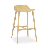 Chaise de bar rétro, design luxueux, chaise de salle à manger en bois massif, restaurant, café, salle à manger, mobilier de maison, tabourets de bar