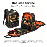 Nouveau sac à dos à outils à 51 poches, sac à outils robuste avec pochette pour ordinateur portable, sac à dos d'électricien, organisateur de rangement parfait pour tous les équipements