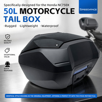 Top Case Moto pour Honda NC750X, Boîte de Rangement à Libération Rapide, Étui de Casque Verrouillable, Coffre Arrière Pratique pour Bagages
