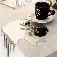 Décoration murale suspendue en fonte moderne, finition miroir, forme irrégulière, design Art Déco, durable, facile à nettoyer, pour mariage et anniversaire