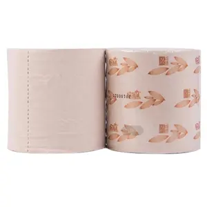 En gros personnalisé 1-4 Plis Vierge Bambou Pâte Toilette Papier Non Blanchi Fluorescent Livraison Standard haute qualité Rouleaux De Tissu