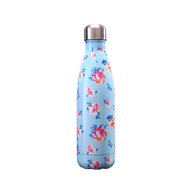 Impression par transfert de fleurs bleues