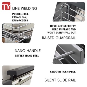 Cestas extraíbles modernas TIANYI para gabinetes, organizador de esquina ciega con cierre suave, almacenamiento de cocina de 4 niveles, acero ecológico - Product Image 6