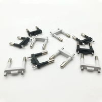 Prise d'alimentation brésilienne à 2 broches avec tête en cuivre et queue en aluminium / Cadre intérieur pour prise européenne