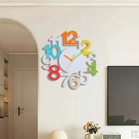 Grande horloge murale de 13 pouces, silencieuse et fonctionnant à piles, grandes horloges murales analogiques, décoration murale moderne pour la maison et le bureau