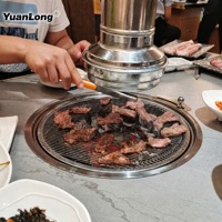 Grand barbecue au charbon de bois en acier inoxydable n°330 pour restaurants de barbecue coréen